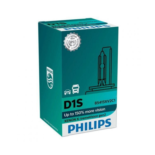 Philips D1S 35W Xenonlampa X-treme Vision 50% mer ljus Philips D1S 35W Xenonlampa X-treme Vision 50% mer ljus