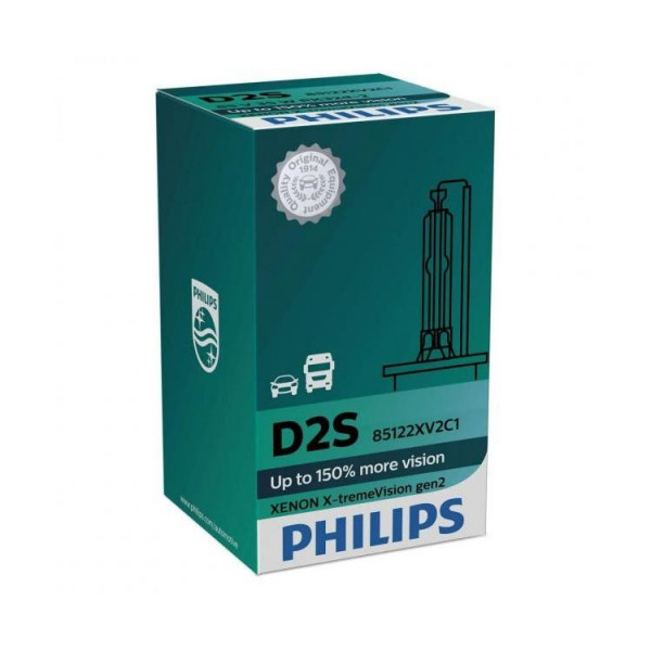 Philips 35W D2S Xenonlampa X-treme Vision + 50% Philips 35W D2S Xenonlampa X-treme Vision + 50%