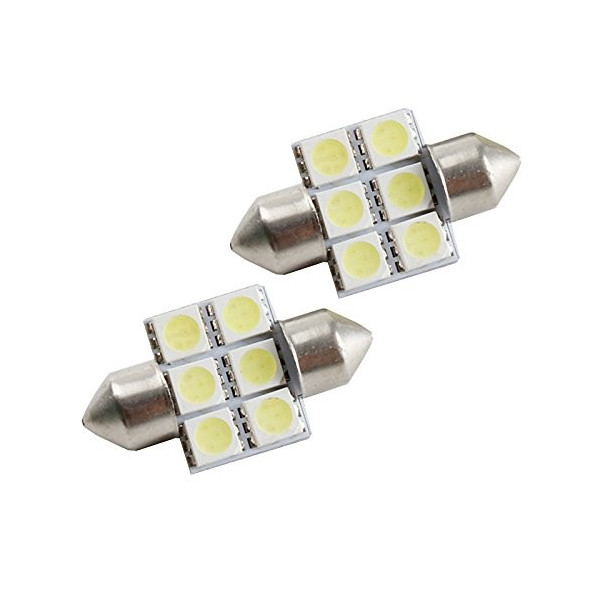 Led spollampa - Festoon c5w SV8.5 31 mm 6 smd 2-pack Xenonvit Led spollampa - Festoon c5w SV8.5 31 mm 6 smd 2-pack Xenonvit