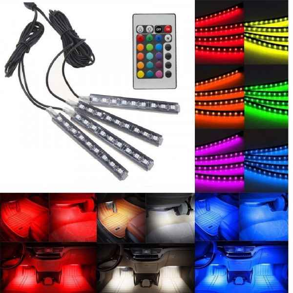 LED RGB Atmosphere innerbelysning 4-pack LED RGB Atmosphere innerbelysning 4-pack
